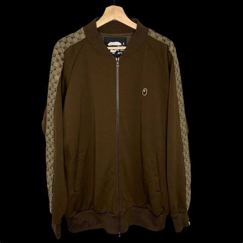 bape gucci track jacket|[M] A Bathing Ape Bape Vintage 'Gucci' Monogram Track Jacket .